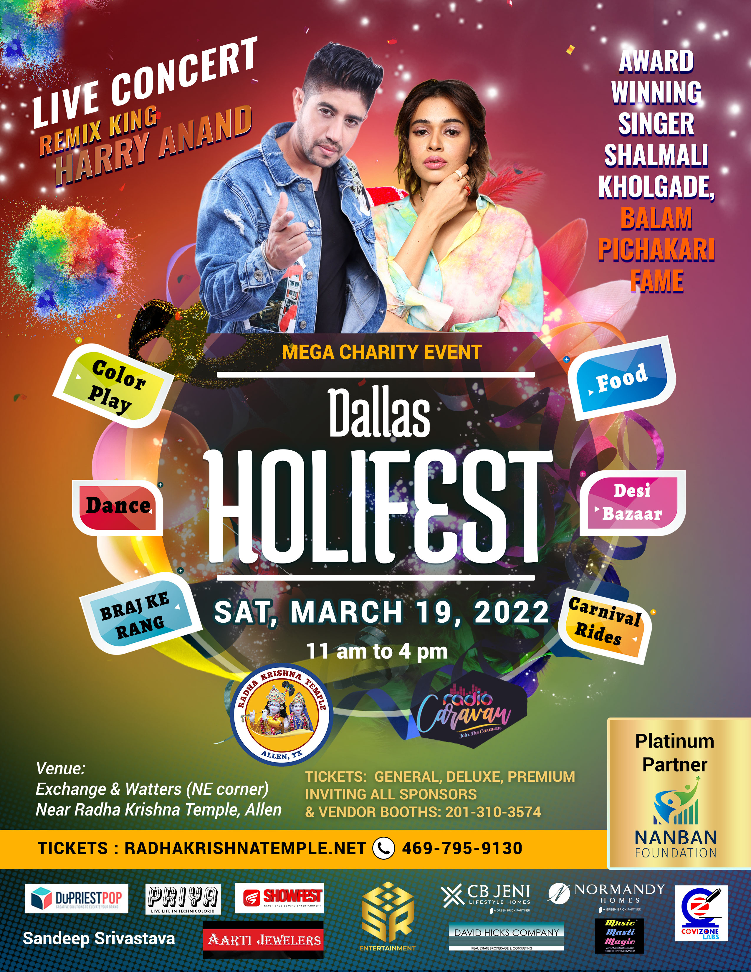 Dallas and Houston Holi Fest 2022