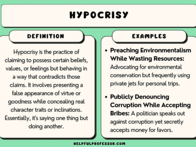 "Hypocrisy"