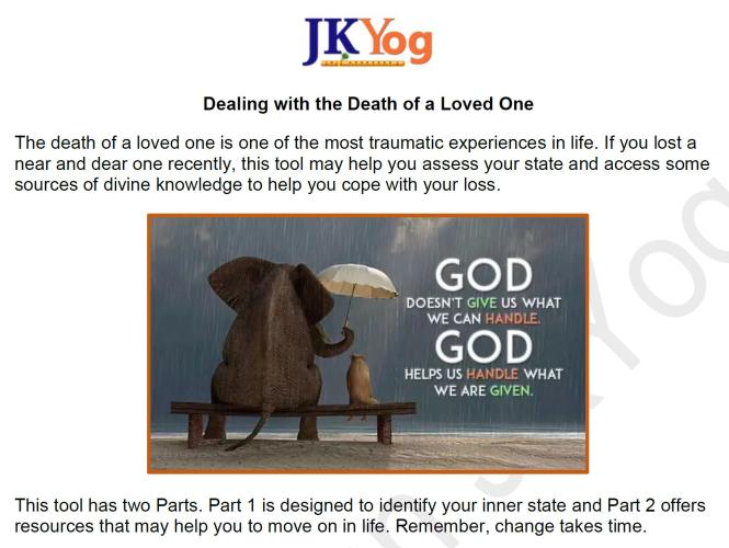 Image of Tool to Deal with the Death of a Loved One