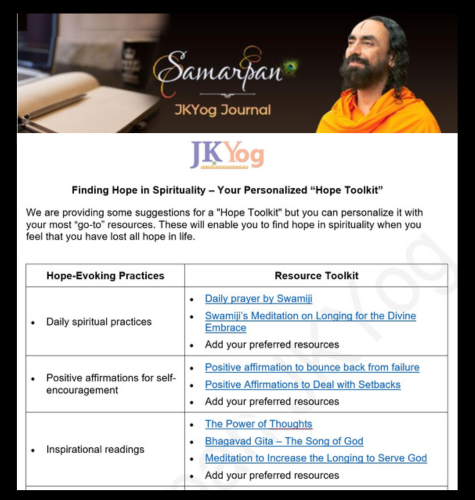 Toolkit for Finding Hope in Spirituality 