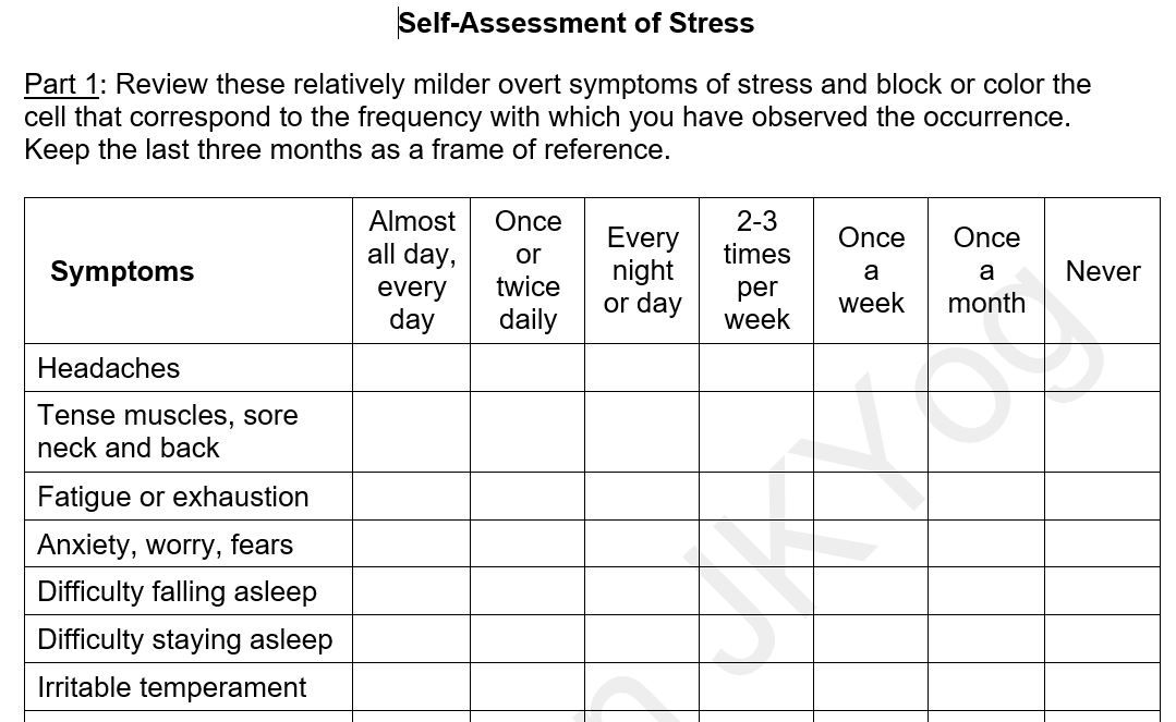 Tool for Stress Assessment